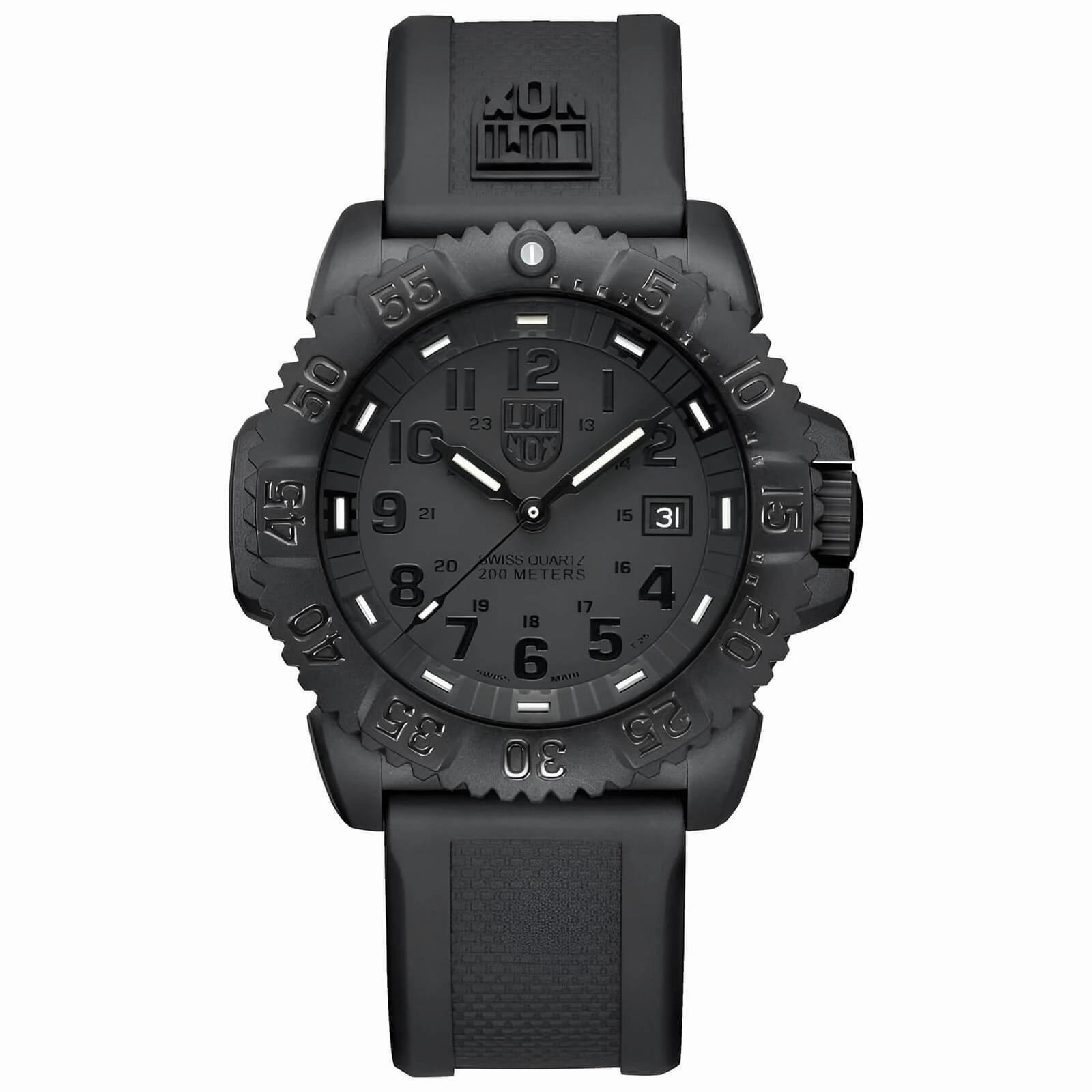 Luminox 3051.BO Men's Navy SEAL Colormark Dive Watch - Rugged Blackout Swiss-Made Timepiece