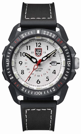 Luminox ICE-SAR Arctic CARBONOX White Dial Black Rubber Strap Date Divers Quartz Mens Watch XL.1007