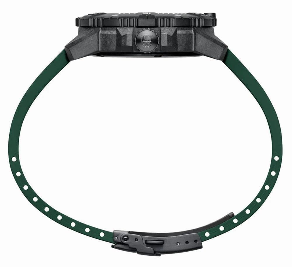 Luminox Master Carbon SEAL Automatic CARBONOX  Black Dial Green Rubber Strap Day/Date Divers Mens Watch XS.3877