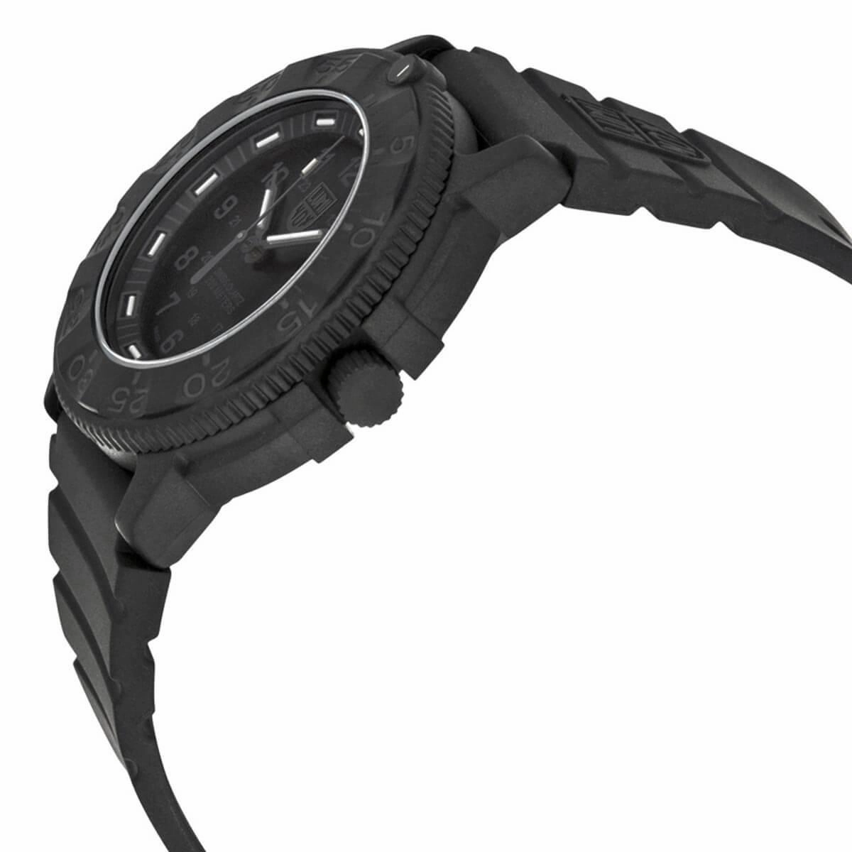 Luminox Men's Black Strap Watch - Blackout Navy Seal Black Dial Dive | 3001.BO