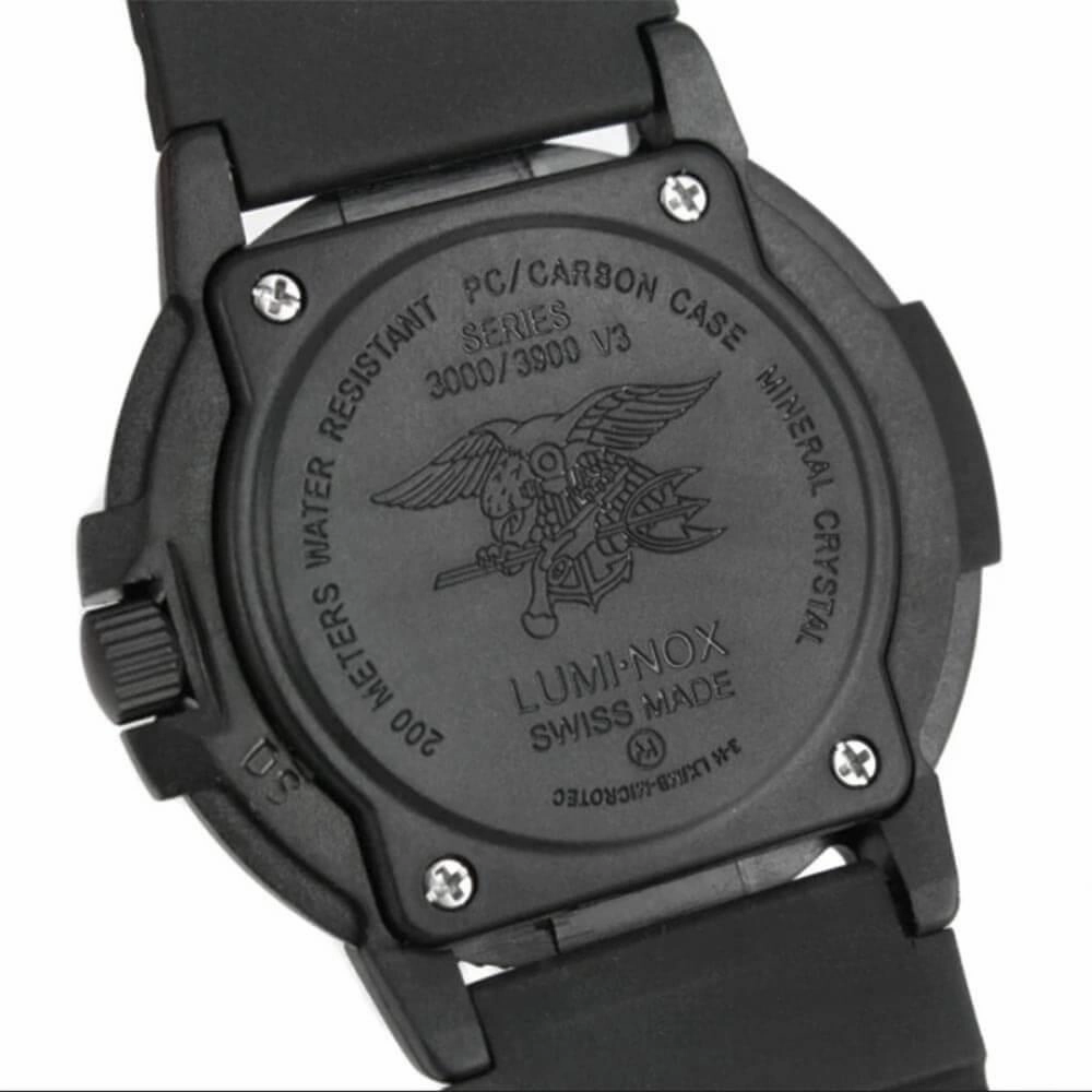Luminox Men's Black Strap Watch - Blackout Navy Seal Black Dial Dive | 3001.BO
