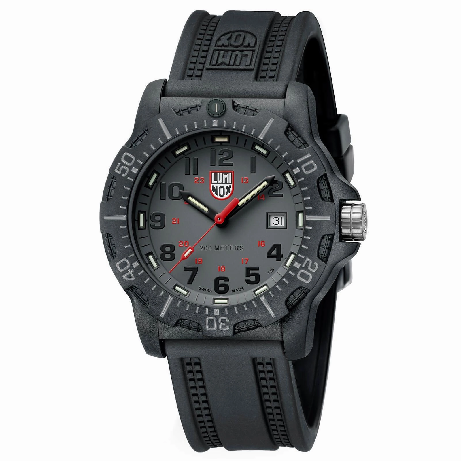 Luminox Men's Quartz Watch - BlackOps Rotating Bezel Grey Dial Rubber Strap | 8882