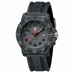 Luminox Men's Quartz Watch - BlackOps Rotating Bezel Grey Dial Rubber Strap | 8882