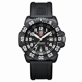 Luminox Men's Quartz Watch - Coronado Black Dial Black Rubber Strap Dive | 3021