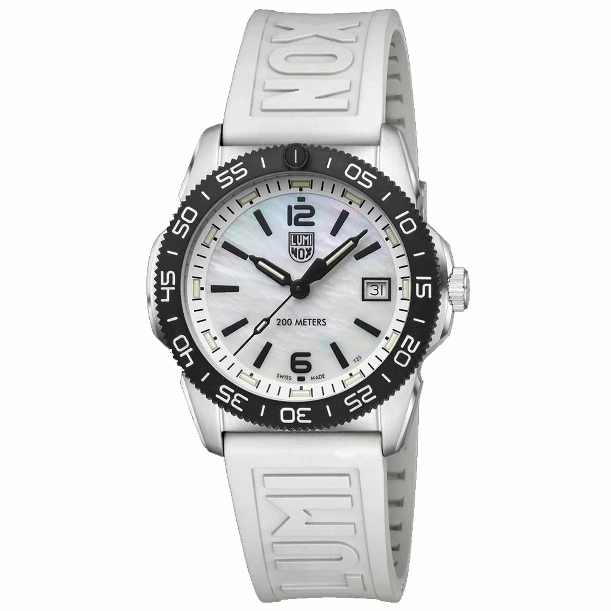 Luminox Men's Quartz Watch - Pacific Diver Ripple White Rubber Strap | 3128.M.SET