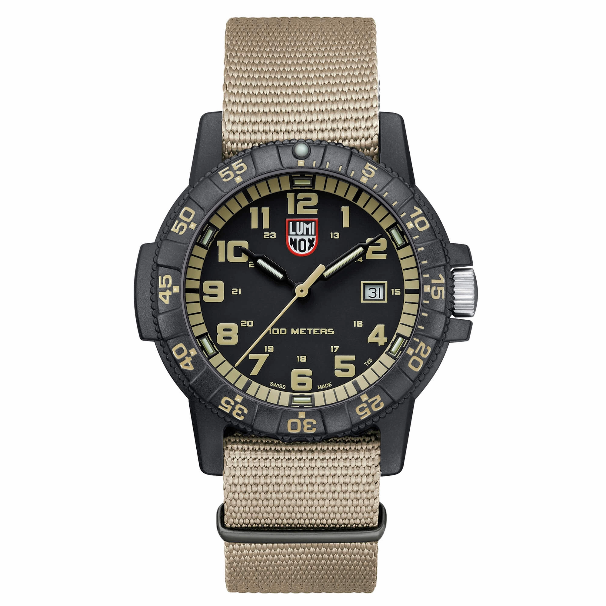 Luminox Men's Quartz Watch - Sea Turtle Giant 0320 Series Black Nylon Strap | 0333 Set