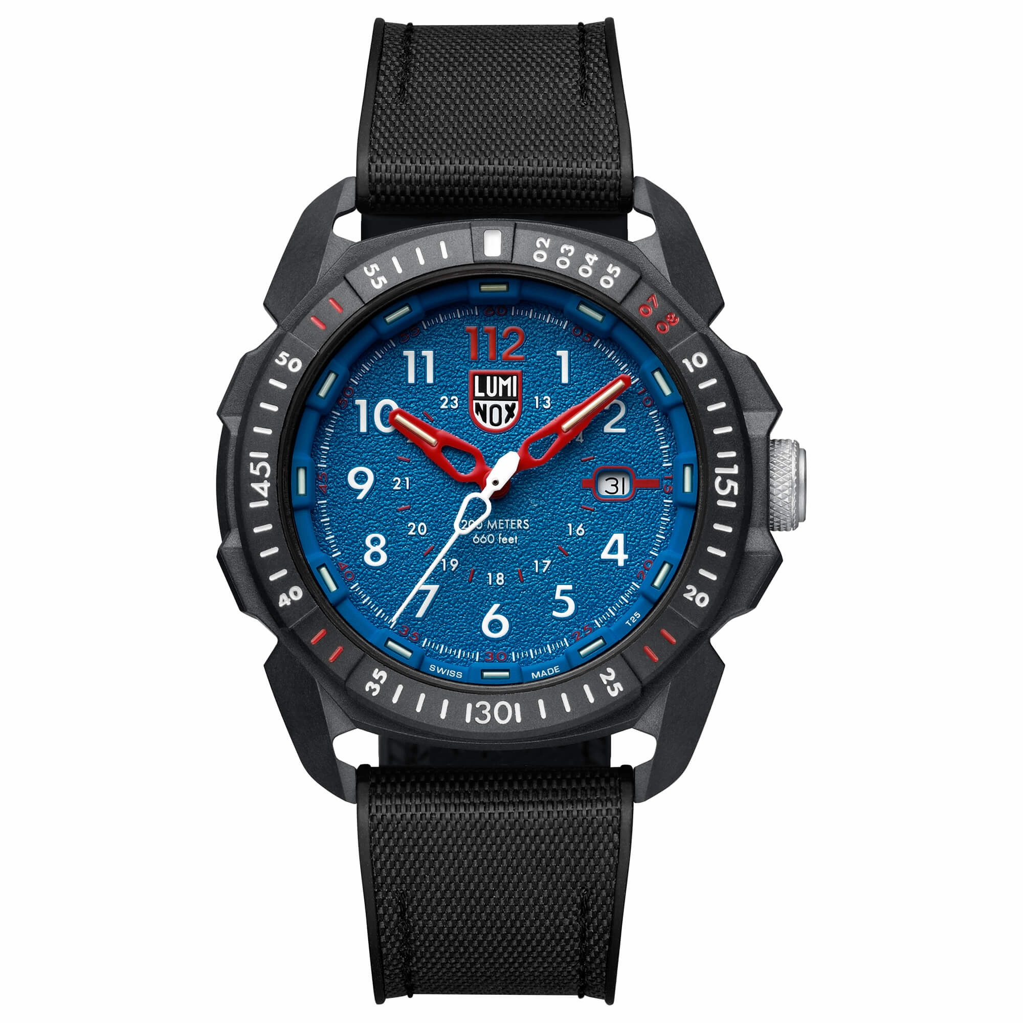 Luminox Men's Swiss Quartz Watch - Ice-Sar Arctic Blue Dial Black Strap Dive | 1003