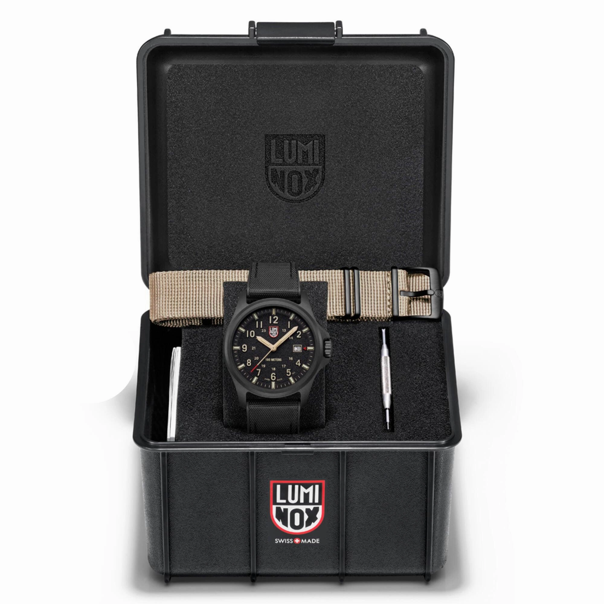 Luminox Men's Watch - Atacama Field Date Black Nylon with Rubber Strap | XL.1970.SET