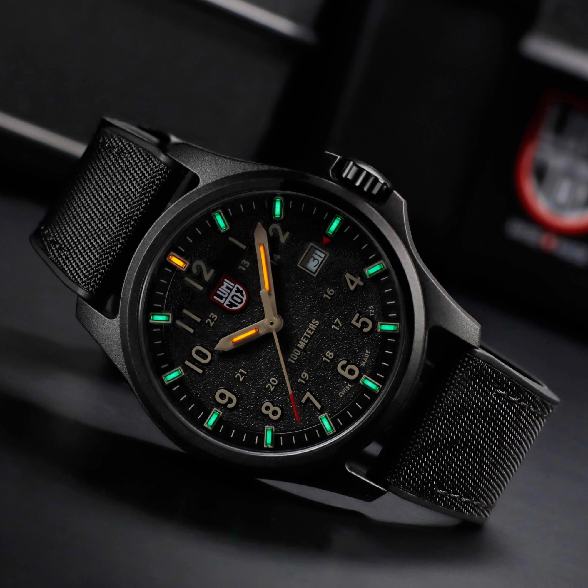 Luminox Men's Watch - Atacama Field Date Black Nylon with Rubber Strap | XL.1970.SET