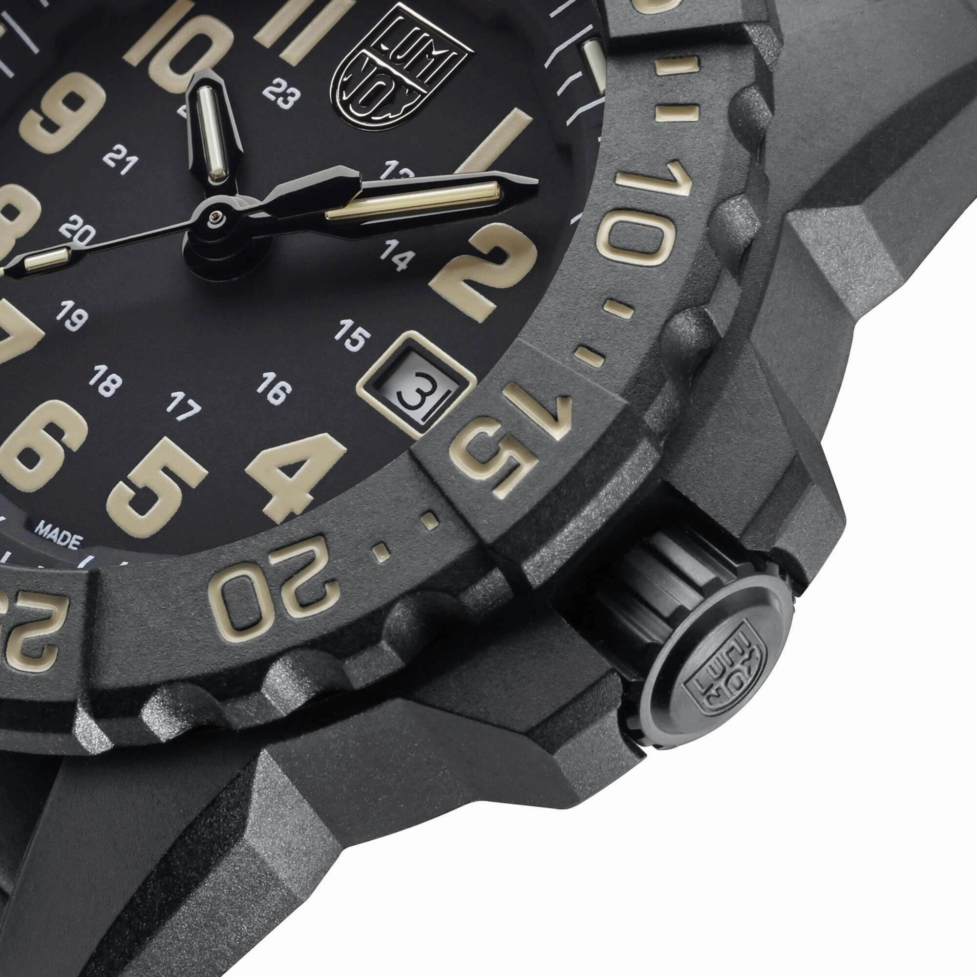 Luminox Men's Watch - Navy Seal 3500 Series Black Dial CARBONOX Strap | XS.3510