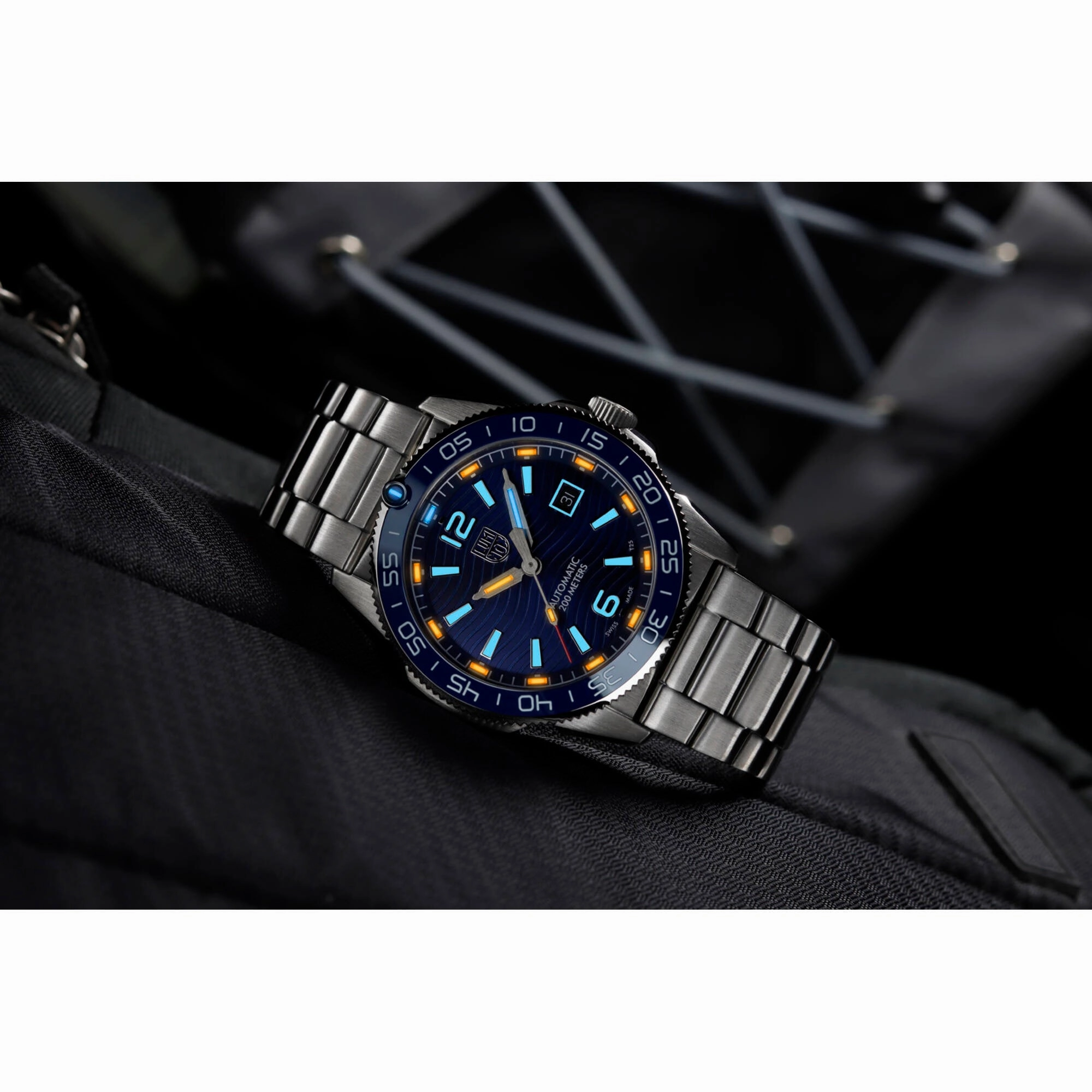 Luminox Men's Watch - Pacific Diver Automatic Blue Dial Silver Bracelet | XS.3104