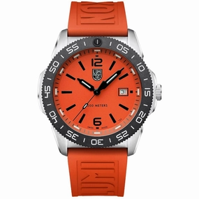 Luminox Men's Watch - Pacific Diver Quartz Orange Dial Silicone Strap | XS.3129
