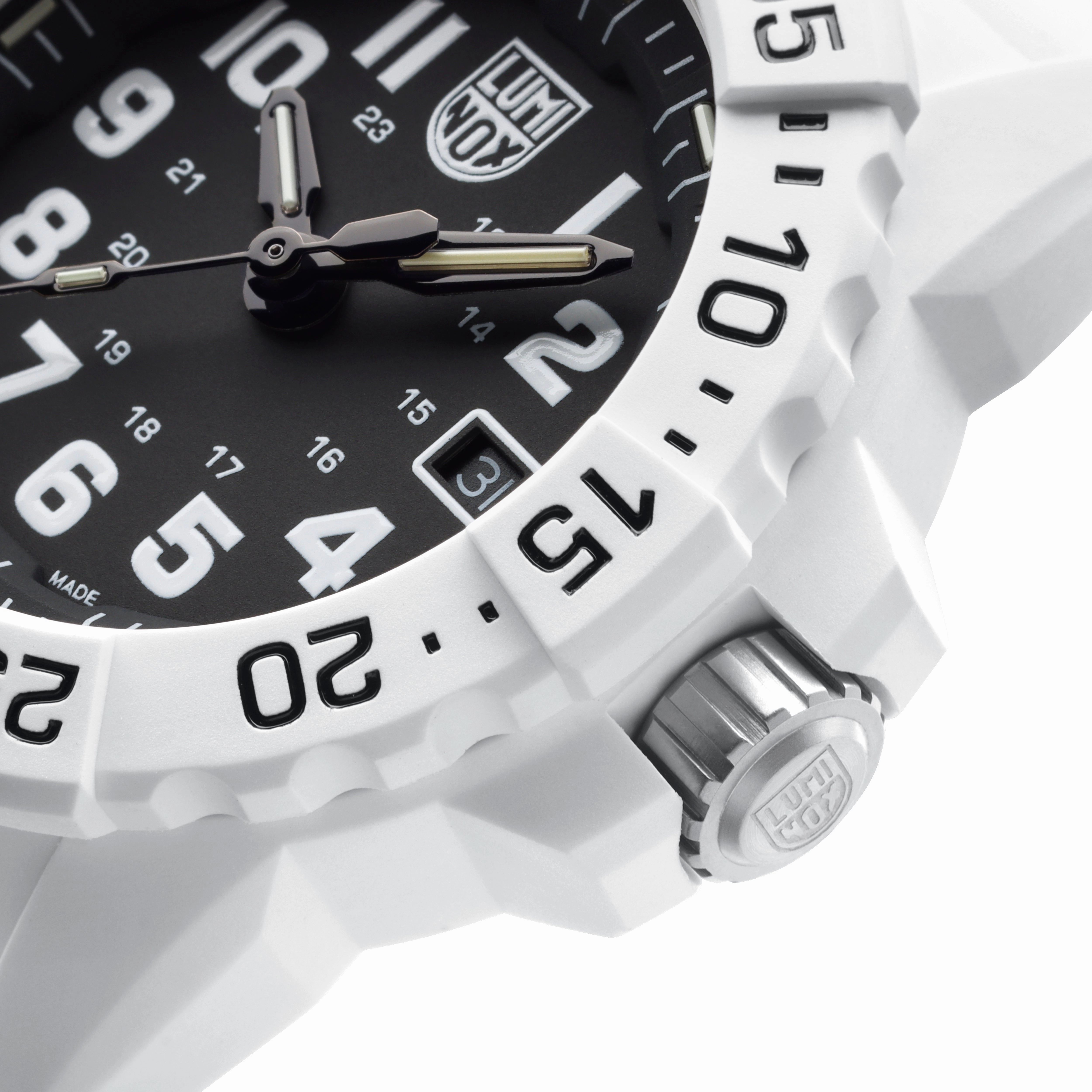 Luminox Navy Seal Arctic White Rubber Band Watch XS.3507.WB