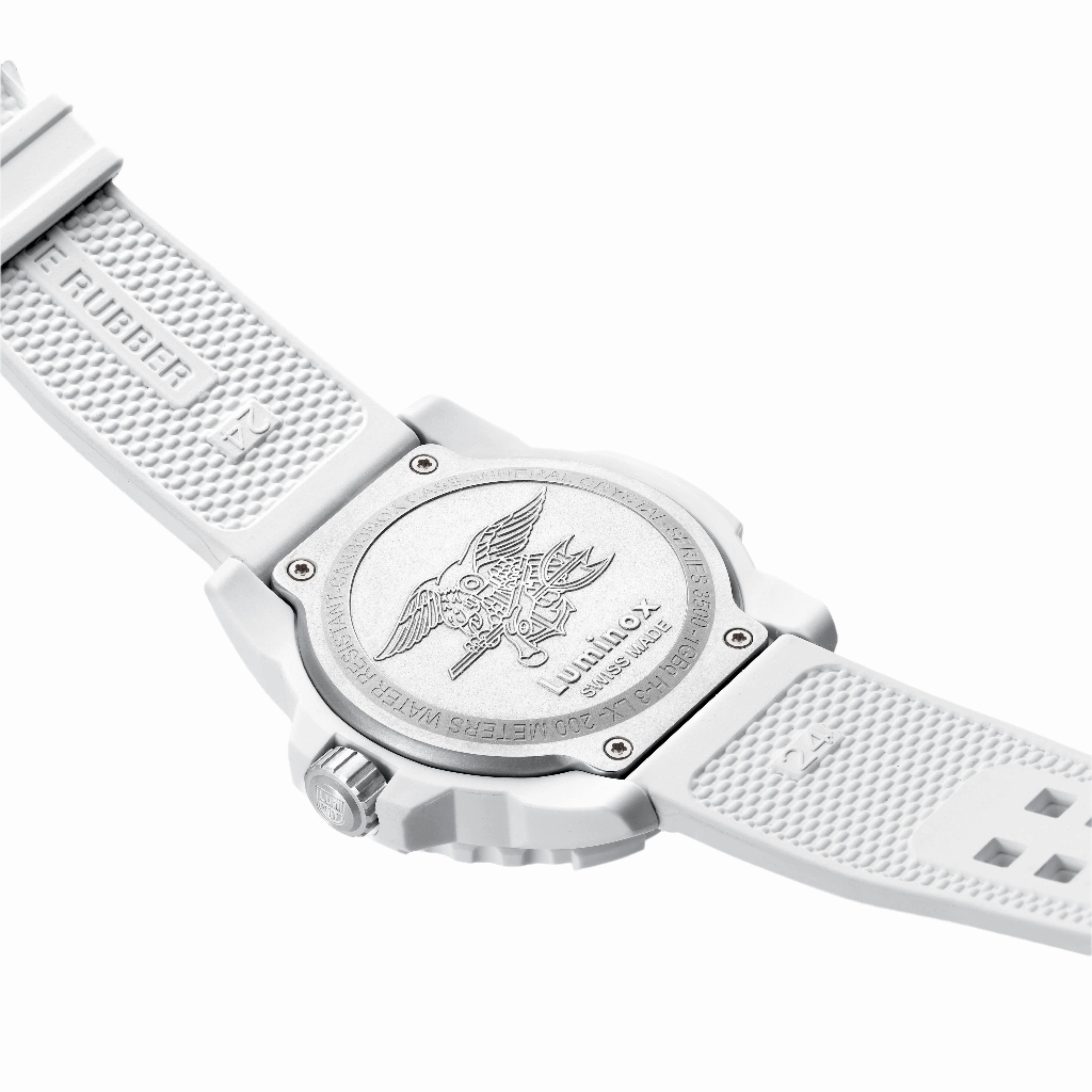Luminox Navy Seal Arctic White Rubber Band Watch XS.3507.WB