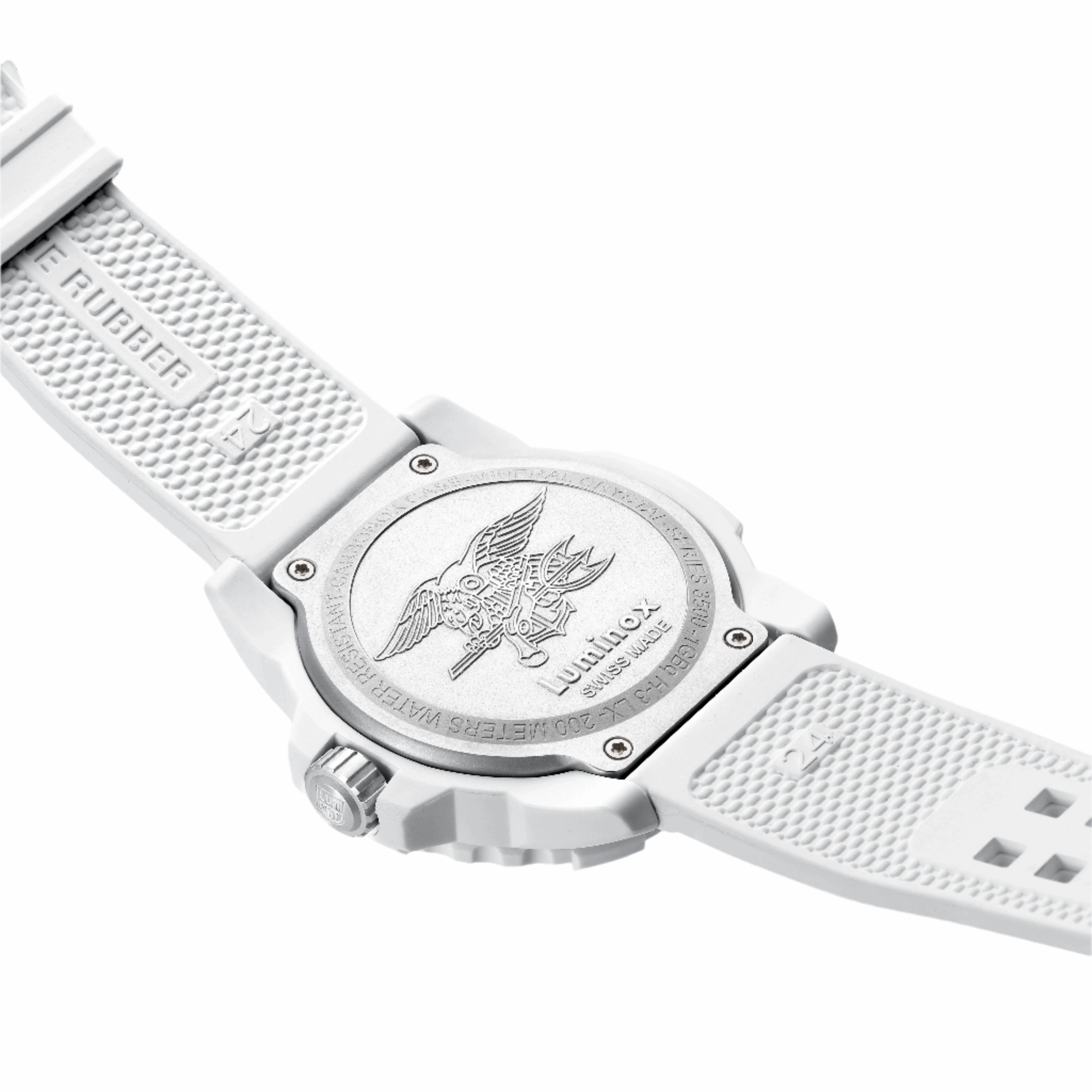 Luminox Navy Seal Arctic White Rubber Band Watch XS.3507.WB
