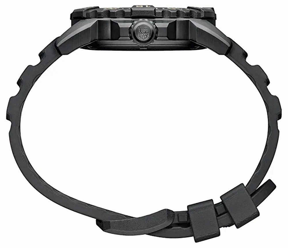 Luminox Navy SEAL Black Stainless Steel Black Rubber Strap Sand Dial Date Divers Quartz Interchangeable NATO Strap Mens Watch XS.3251.CBNSF.SET