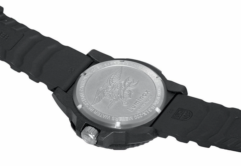 Luminox Navy SEAL CARBONOX Black Dial Black Rubber Strap Date Divers Quartz Mens Watch XS.3601