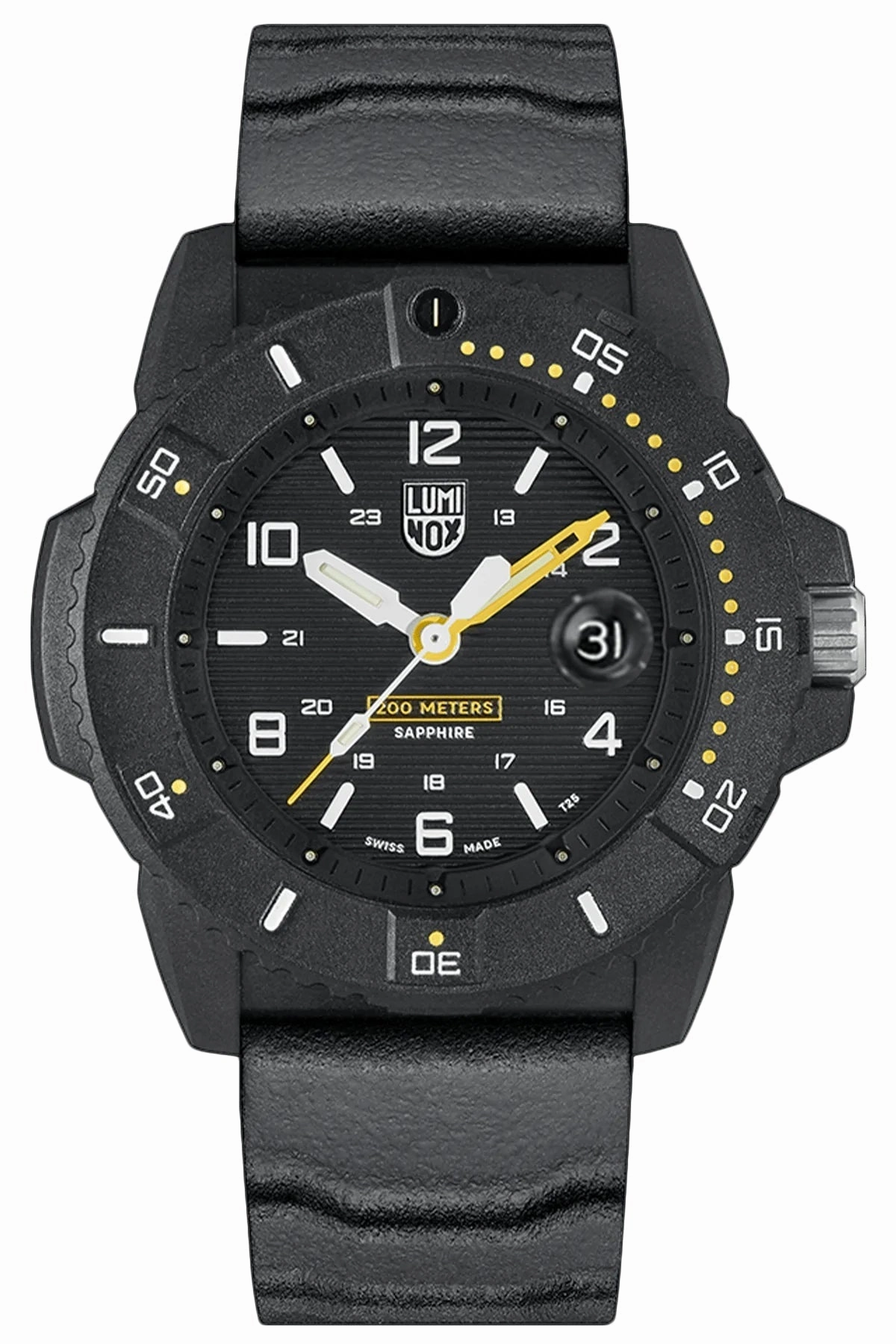 Luminox Navy SEAL CARBONOX Black Dial Black Rubber Strap Date Divers Quartz Mens Watch XS.3601