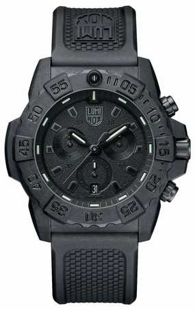 Luminox Navy SEAL Chronograph CARBONOX Black Dial Black Rubber Strap Date Divers Quartz Mens Watch XS.3581.BO