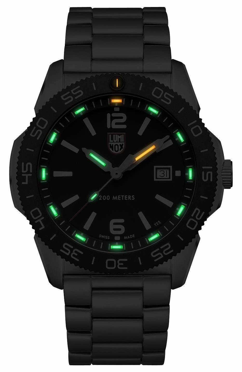 Luminox Pacific Diver Stainless Steel Black Dial Date Divers Quartz Mens Watch XS.3122
