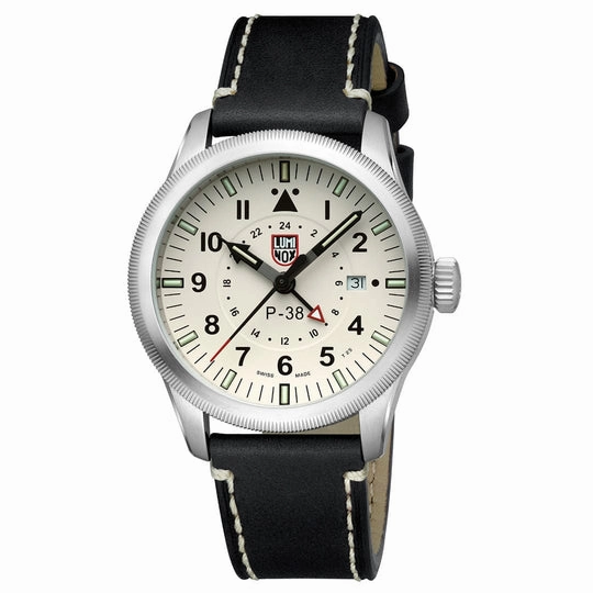 Luminox PC38 Lightning Pilot Black Leather Strap Men's Watch XA.9527