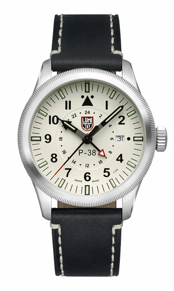 Luminox PC38 Lightning Pilot Black Leather Strap Men's Watch XA.9527