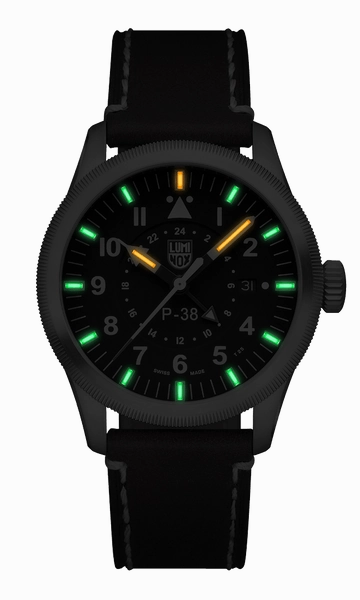 Luminox PC38 Lightning Pilot Brown Leather Strap Men's Watch XA.9521