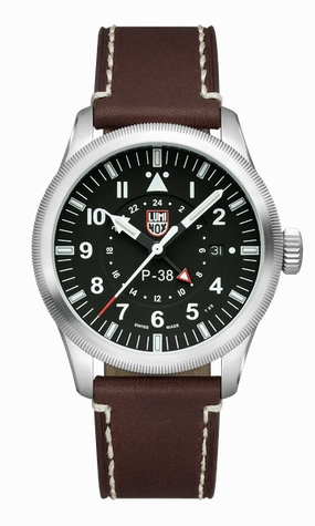 Luminox PC38 Lightning Pilot Brown Leather Strap Men's Watch XA.9521