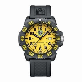 Luminox Sea Lion Carbonox Yellow Dial Black Rubber Strap Watch X2.2055.1