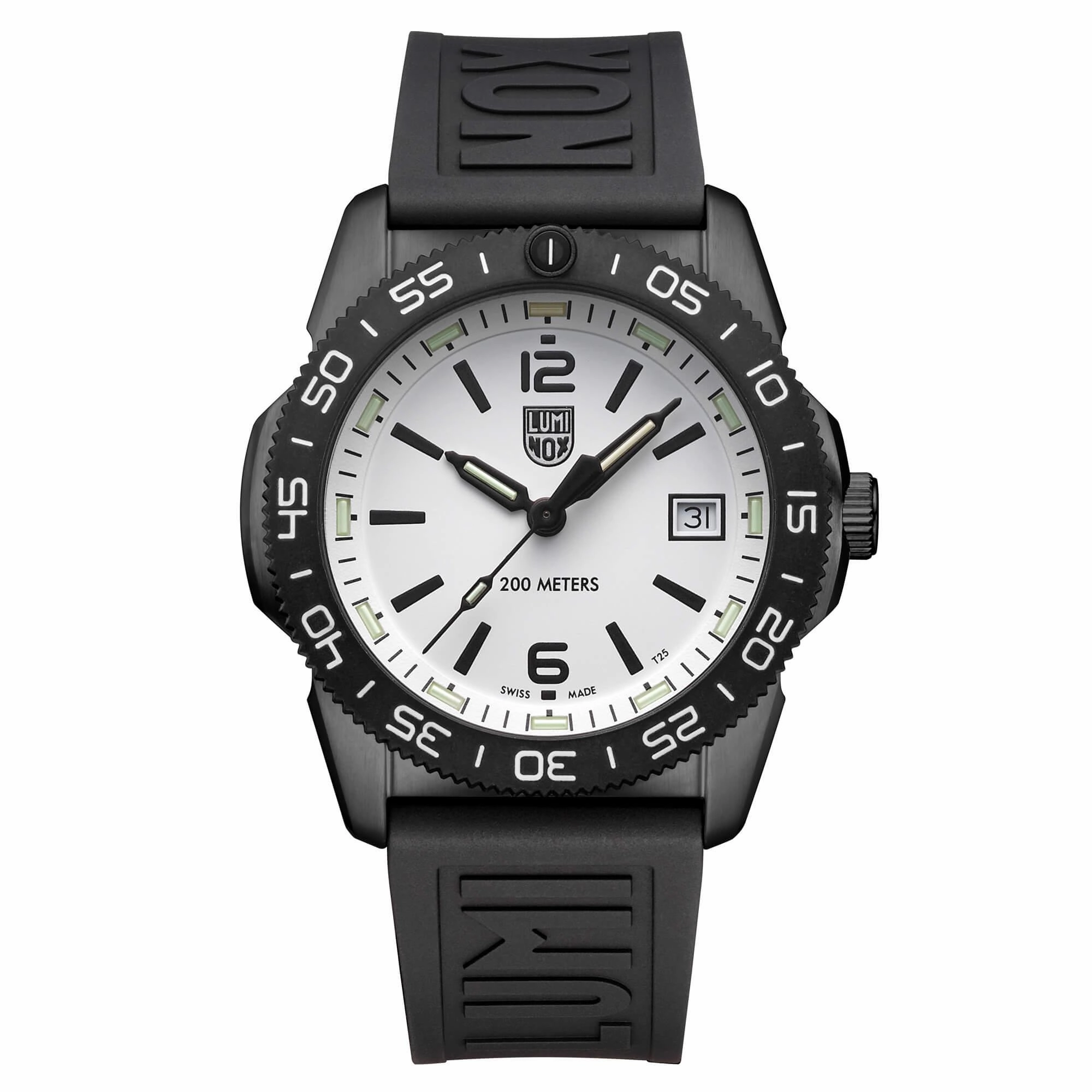 Luminox Unisex Watch - Pacific Diver Ripple Date White Dial Black Rubber Strap | XS.3127M
