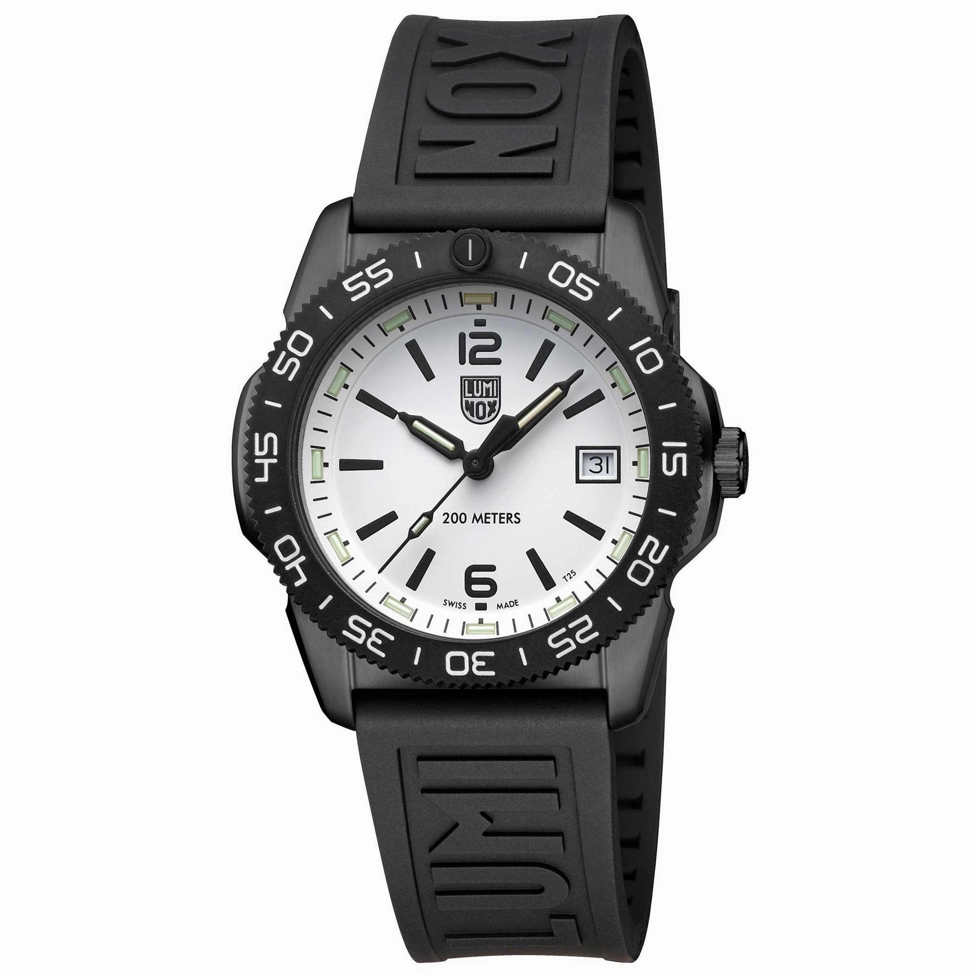 Luminox Unisex Watch - Pacific Diver Ripple Date White Dial Black Rubber Strap | XS.3127M