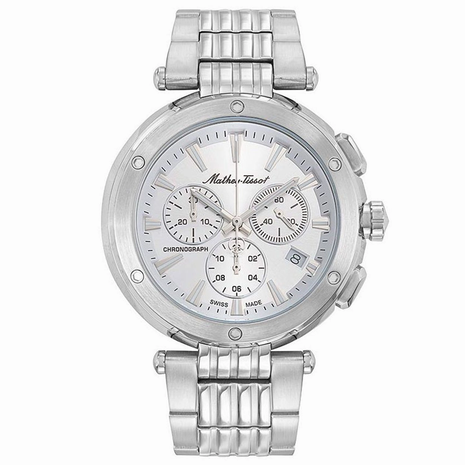 Mathey Tissot Men's Neptune Chrono Black Dial Watch