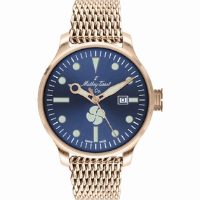 Mathey Tissot Men's Watch - Elica Automatic Blue Dial Bracelet | U121PBU
