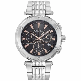 Mathey Tissot Men's Watch - Neptune Chrono Black Dial Silver Tone Bracelet | H912CHRRN