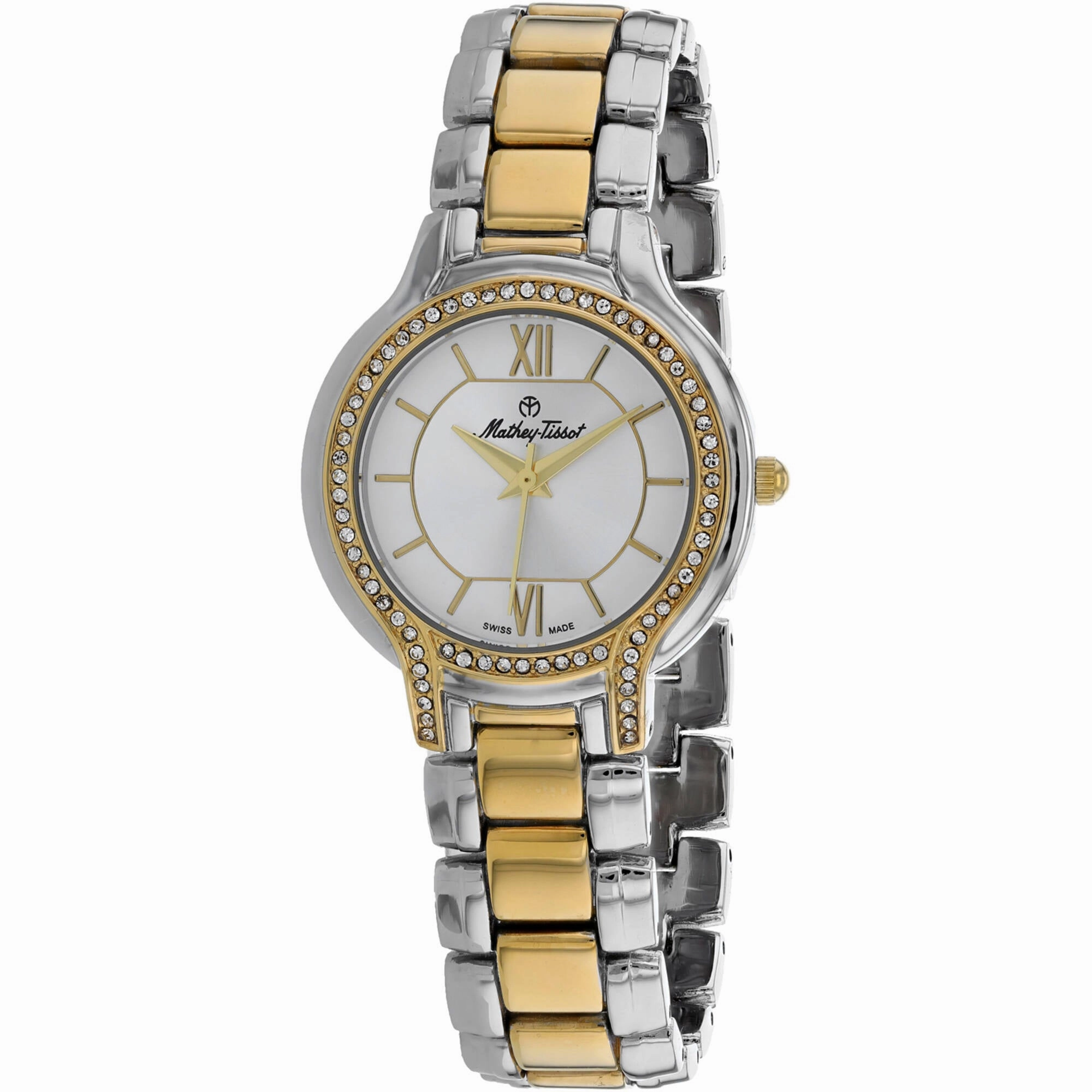 Mathey Tissot Women's Watch - Classic Silver Tone Dial Two Tone Bracelet | D2781BI
