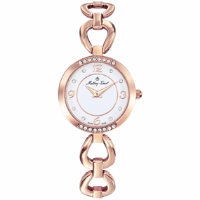 Mathey Tissot Women's Watch - Fleury 1496 White Dial Rose Gold Bracelet | D1496PI