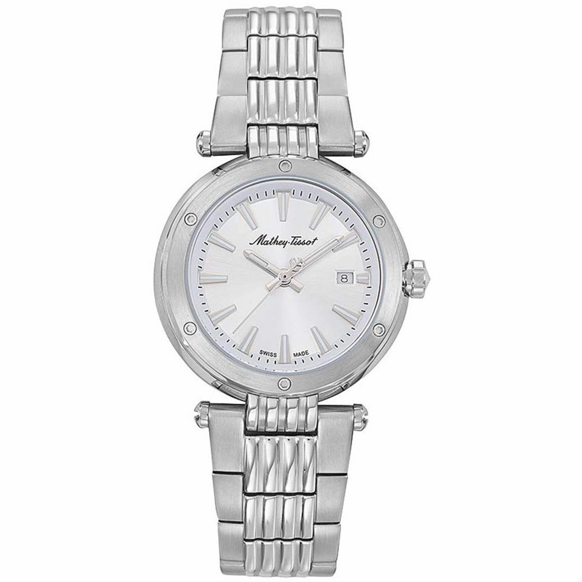 Mathey Tissot Women's Watch - Neptune Silver Dial Stainless Steel Bracelet | D912AI