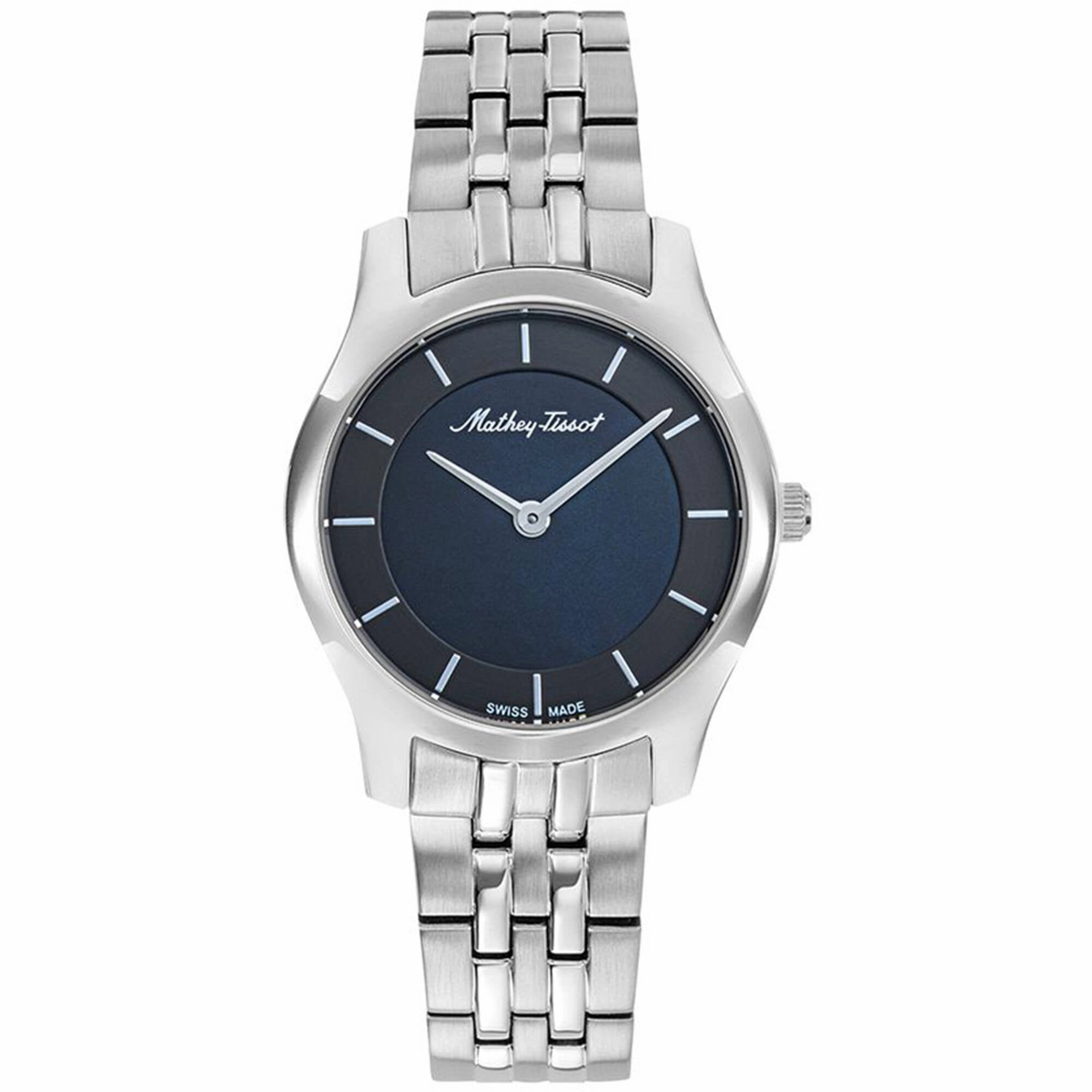 Mathey Tissot Women's Watch - Tacy Black Dial Black Stainless Steel Bracelet | D949AN