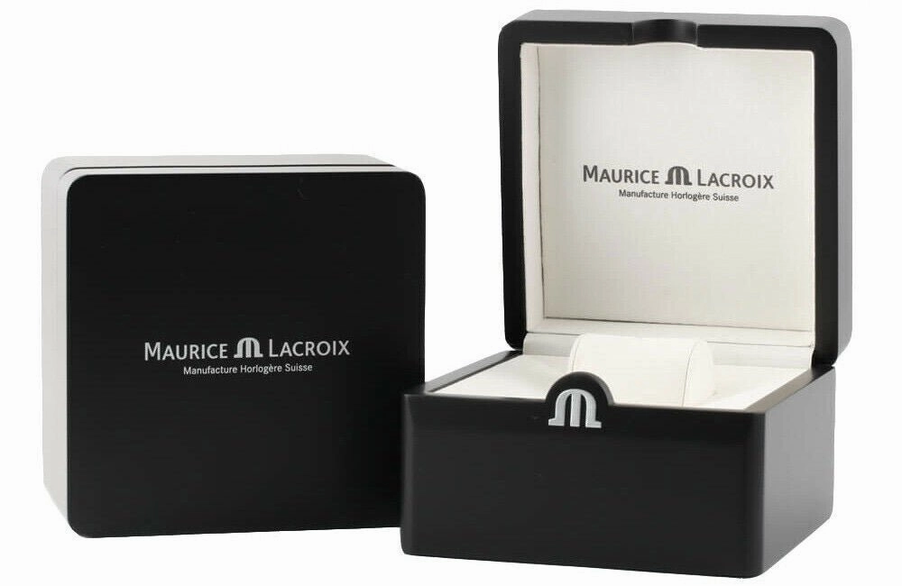 Maurice Lacroix Pontos Automatic Stainless Steel Black Dial Date Power Reserve Indicator Mens Watch PT6368-SS002-330-1