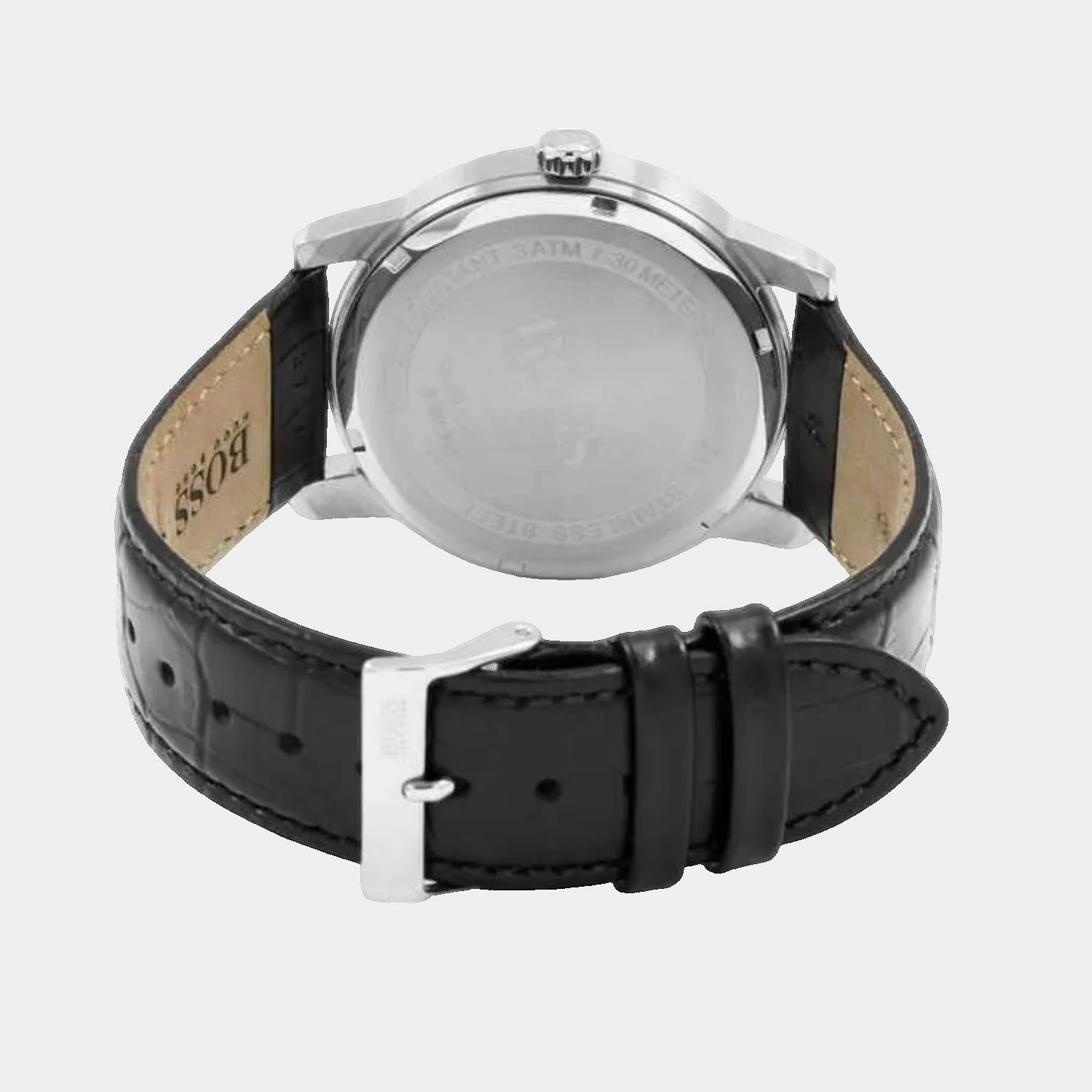 Men Quartz Blue Dial Analog Leather Watch 1513400