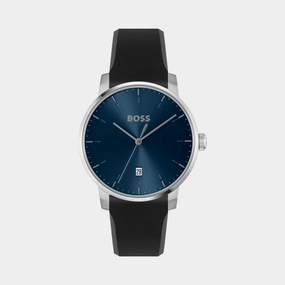Men Quartz Blue Dial Analog Silicone Watch 1514131