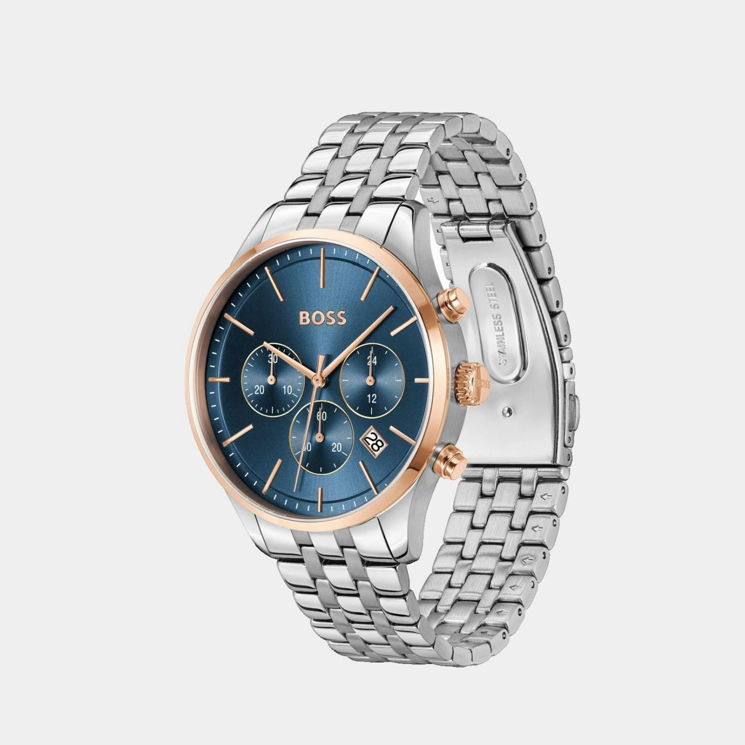 Men Quartz Blue Dial Chronograph Stainless Steel Watch 1514158