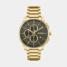 Men Quartz Grey Dial Chronograph Stainless Steel Watch 1514190