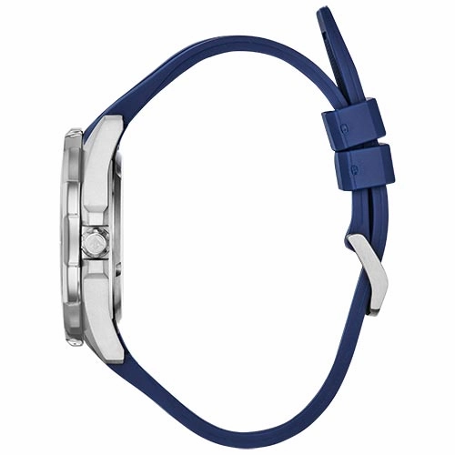 Men's Blue Polyurethane Band Blue Quartz Dial Watch