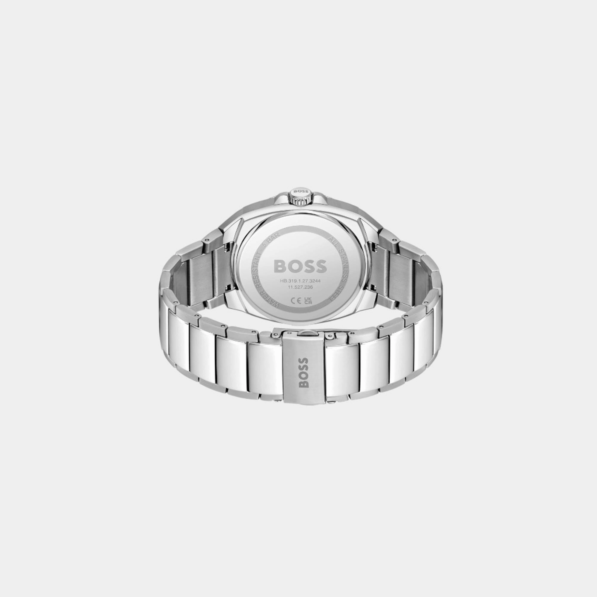 Men's Quartz Analog Black Dial Stainless Steel Watch 1514136