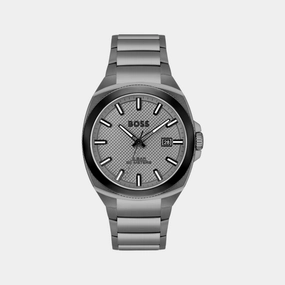 Men's Quartz Analog Grey Dial Stainless Steel Watch 1514137