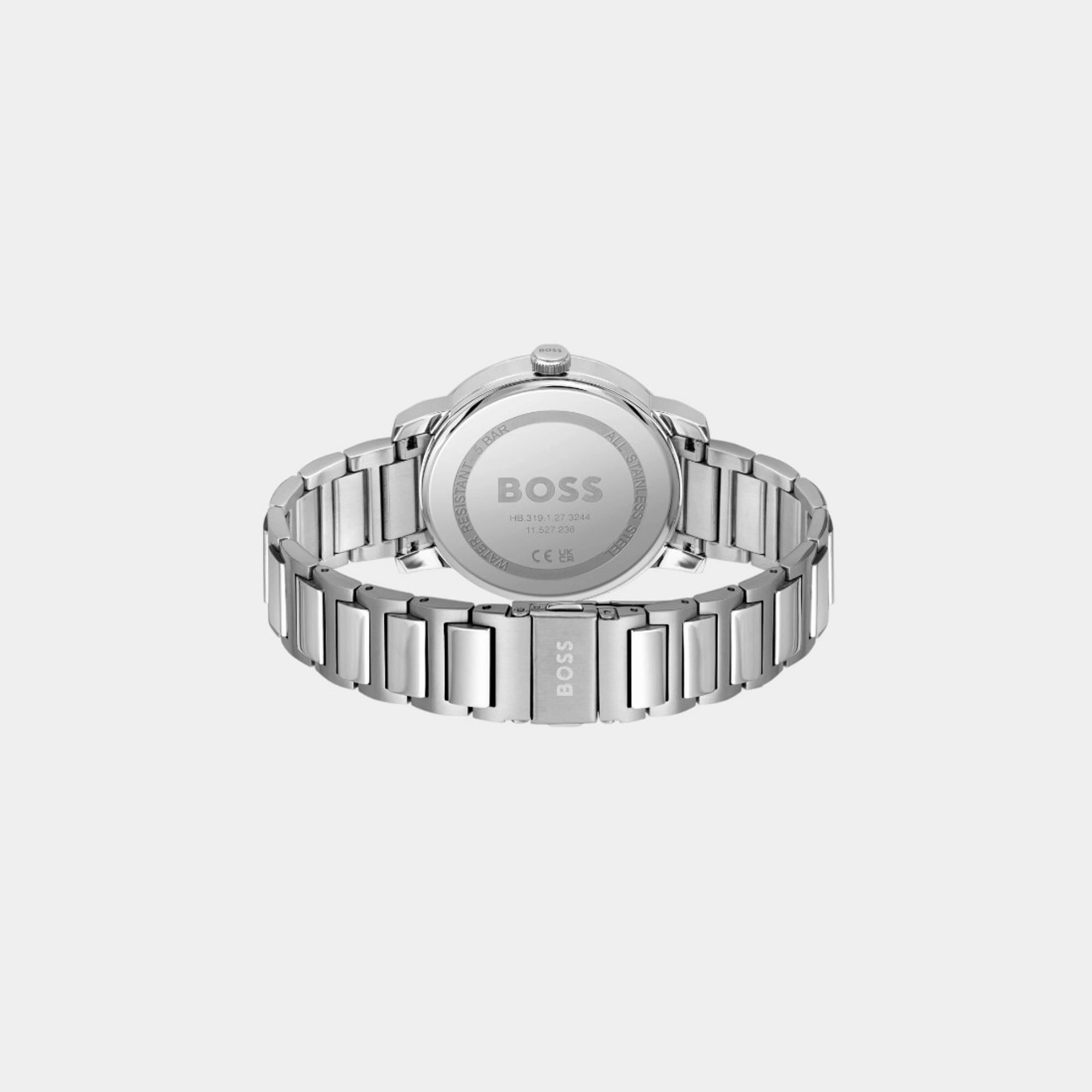 Men's Quartz Analog Light Blue Dial Stainless Steel Watch 1514132