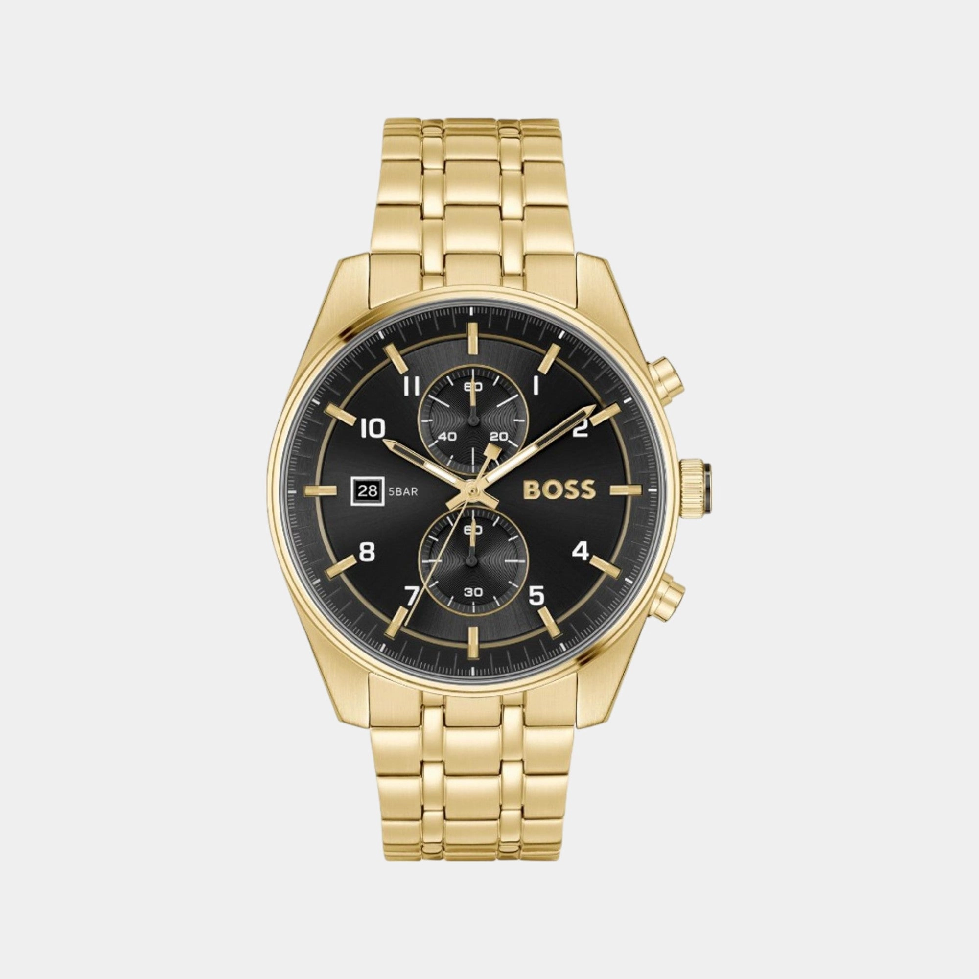 Men's Quartz Chronograph Black Dial Stainless Steel Watch 1514152