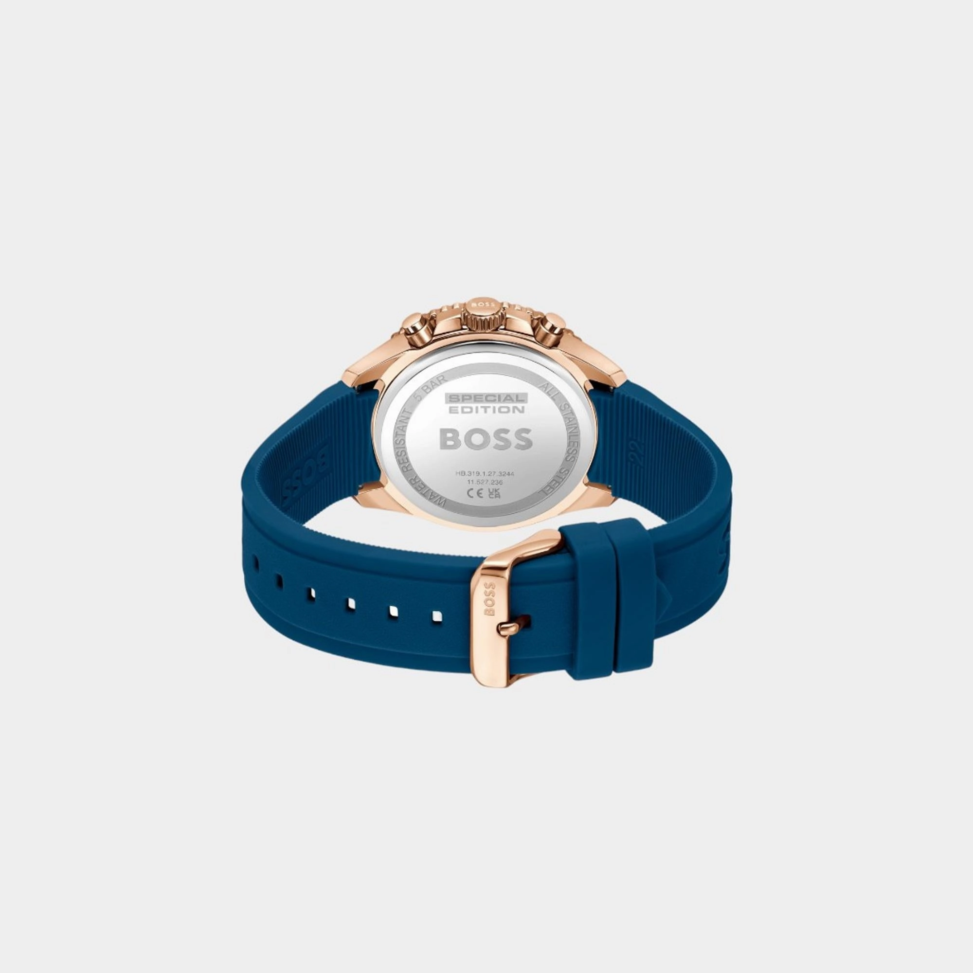 Men's Quartz Chronograph Blue Dial Silicone Watch 1514169