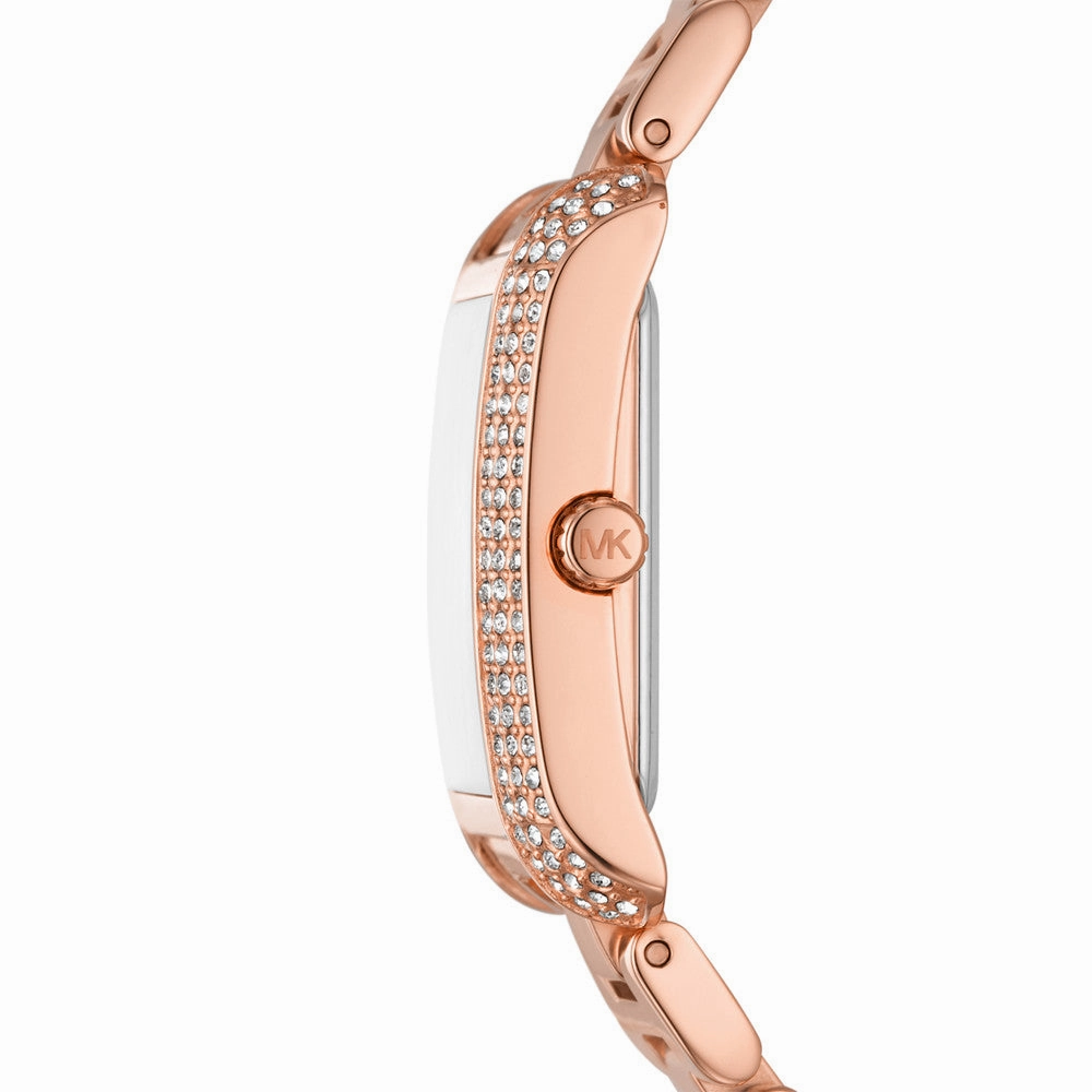 Michael Kors Emery Three-Hand Rose Gold-Tone Watch and Necklace Set MK1074SET